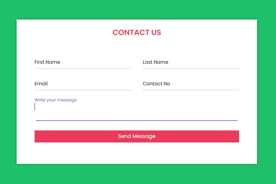 Animated Contact Form
