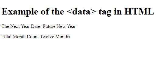 HTML data Tag