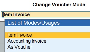 Change Mode Item