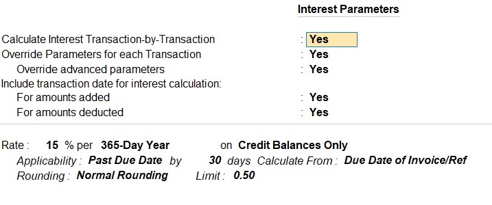 Interest parameters