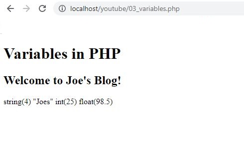 Variable in PHP