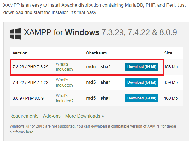 Download XAMPP