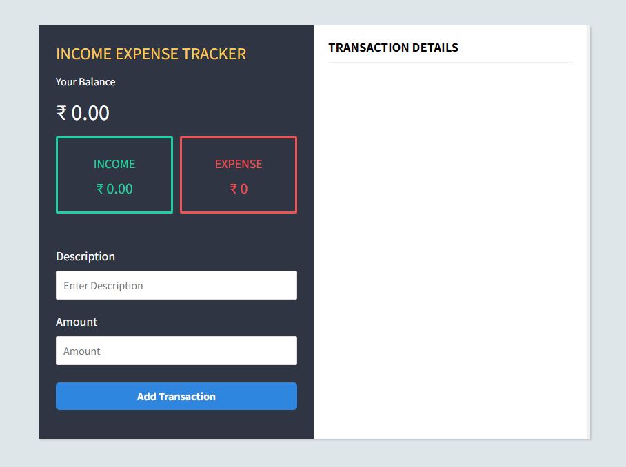 Tab Income and Expense Tracker